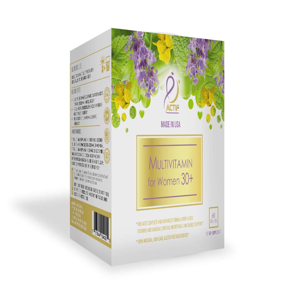 ACTIF Organic Multivitamin for Women Age 30+ - 30 Capsules