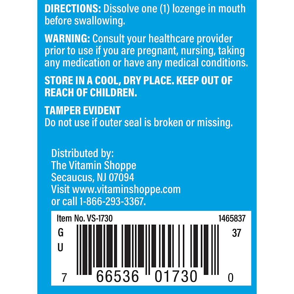 The Vitamin Shoppe Vitamin B12 1,000 MCG - 120 Lozenges - image 3
