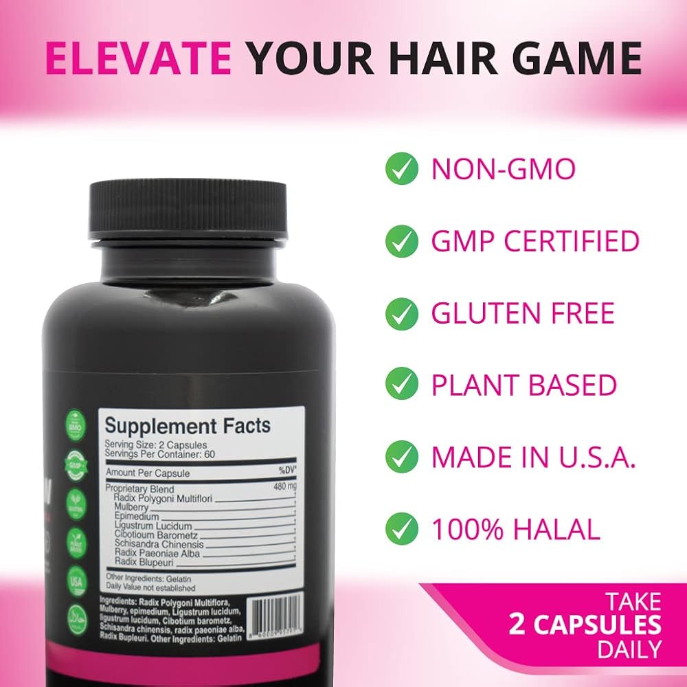 UNG ProGrow Hair Growth Formula for Male & Female Pattern Baldness - 60 Capsules - image 5