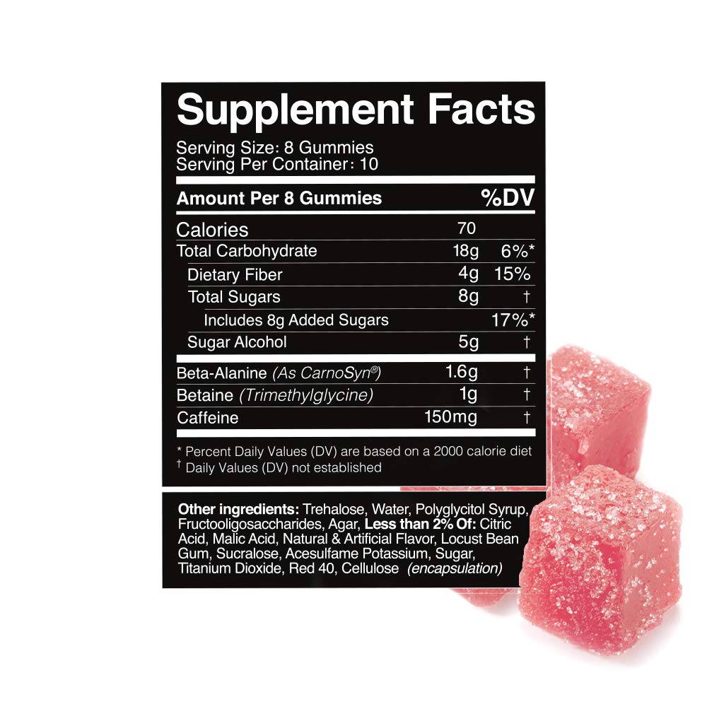 Hilo Nutrition Pre Workout Gummies with Caffeine - 80 Count - image 2