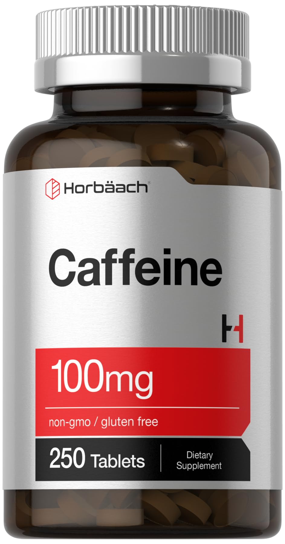 Horbäach Caffeine Pills 100mg - 250 Tablets