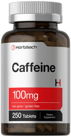 Horbäach Caffeine Pills 100mg - 250 Tablets