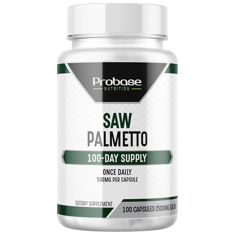 Probase Nutrition Saw Palmetto 500mg Prostate Support - 100 Capsules