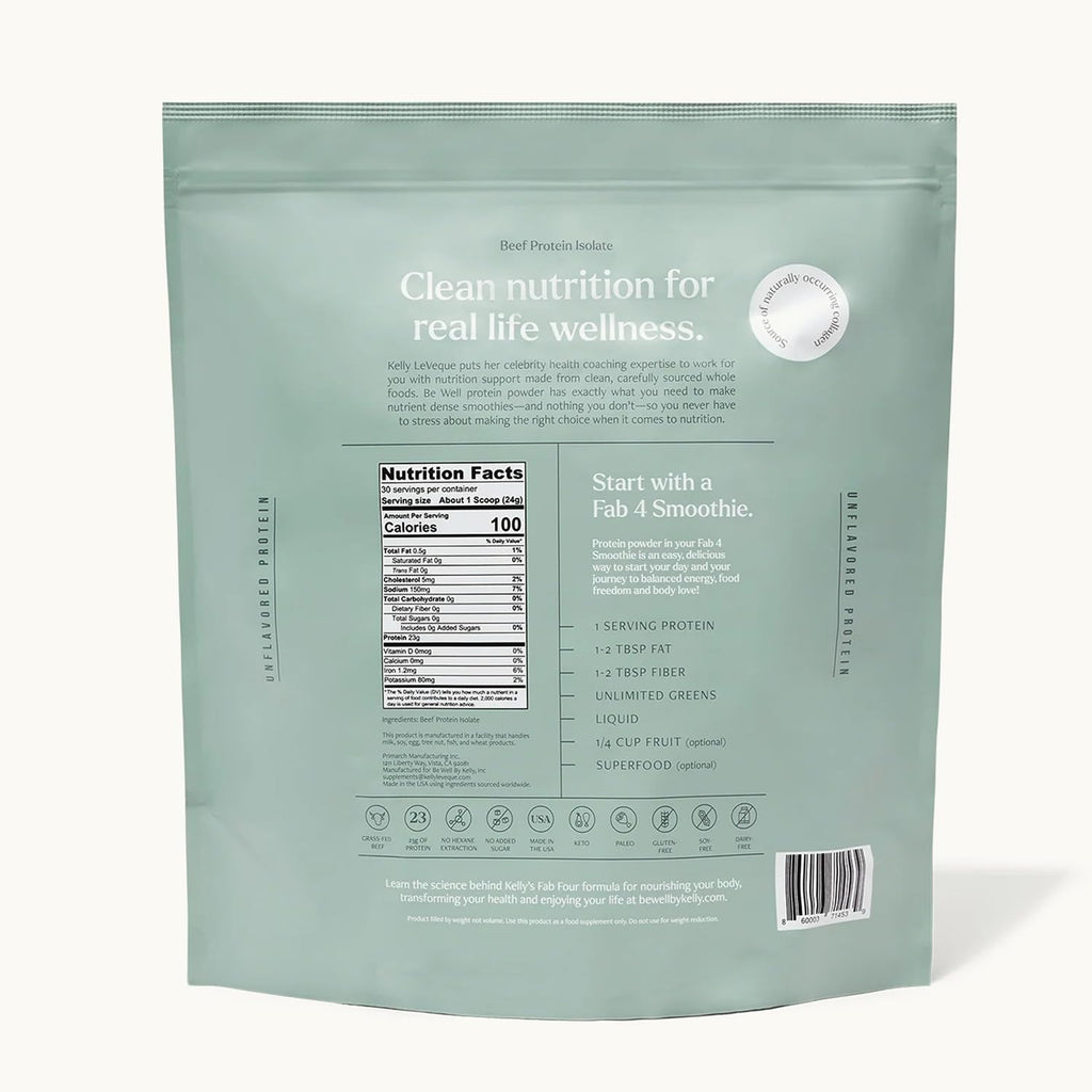 Be Well by Kelly Grass-Fed Beef Protein Powder - Swedish Grass-Fed