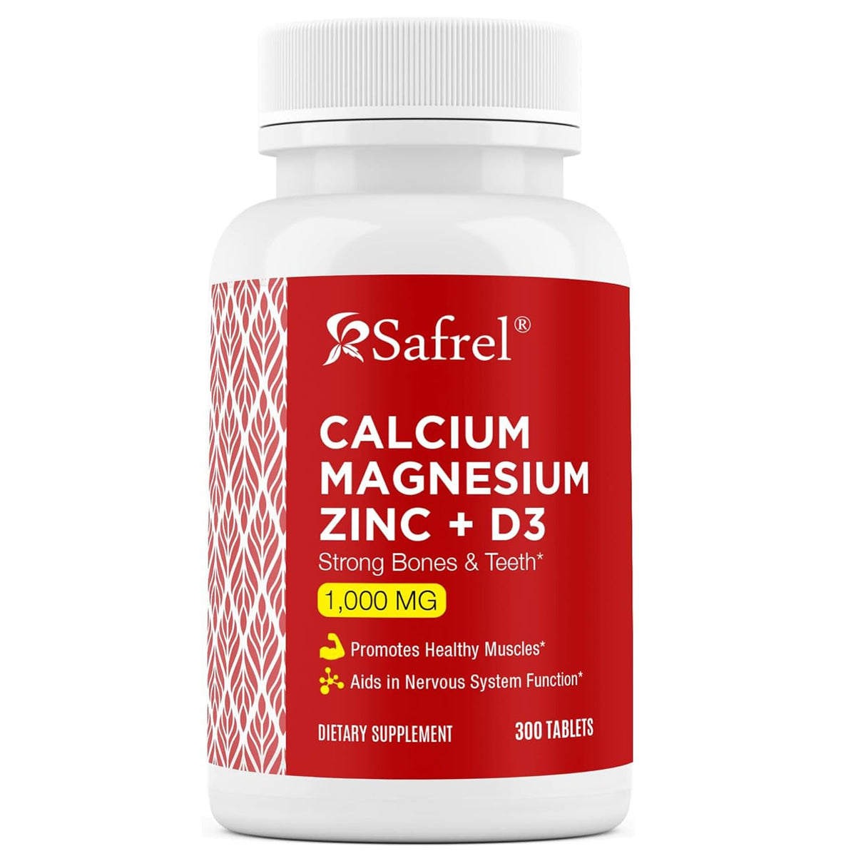 Safrel Calcium Magnesium Zinc with Vitamin D3 - 300 Tablets