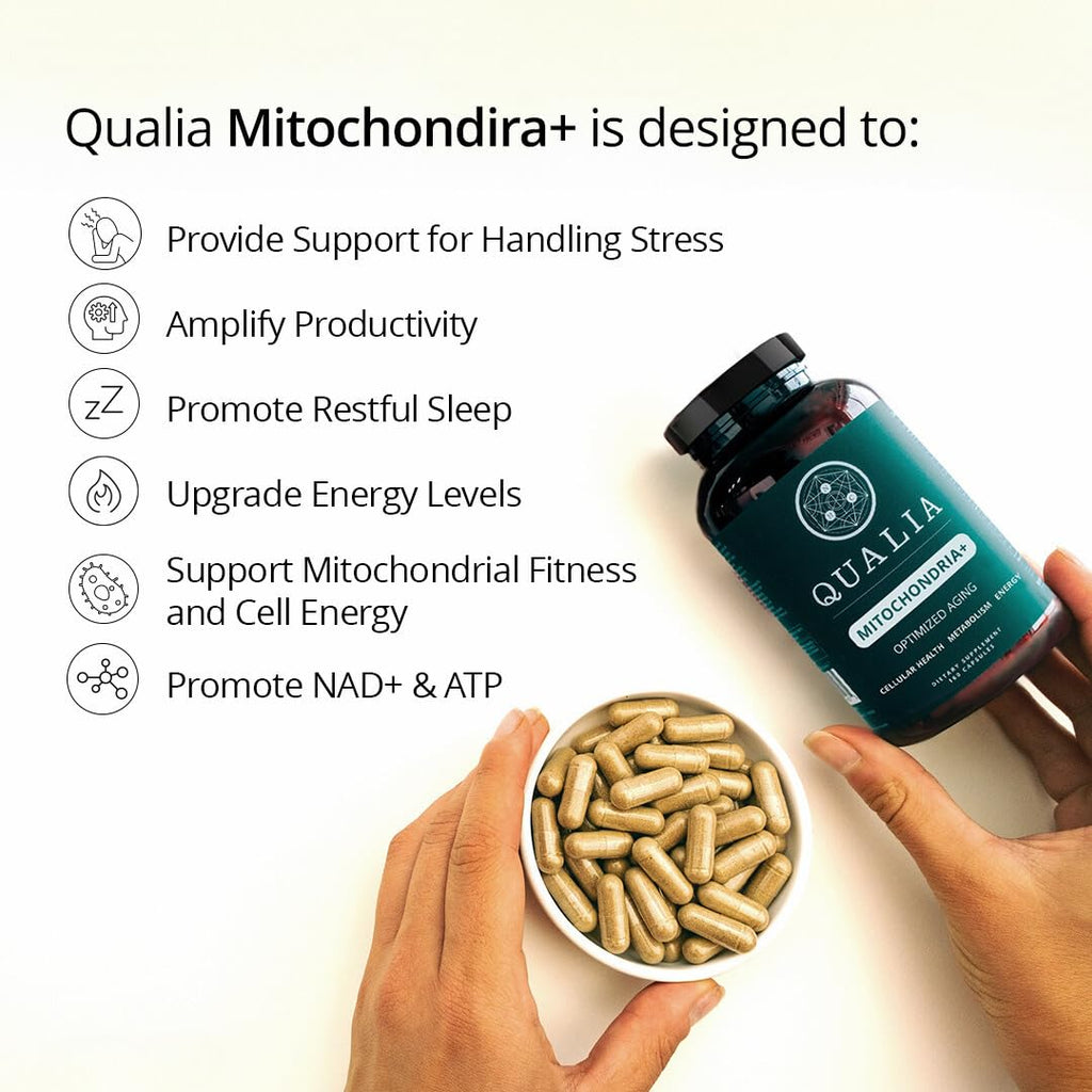 Qualia Mitochondria+ NAD+ Booster for Cellular Energy - 160 Capsules - image 3