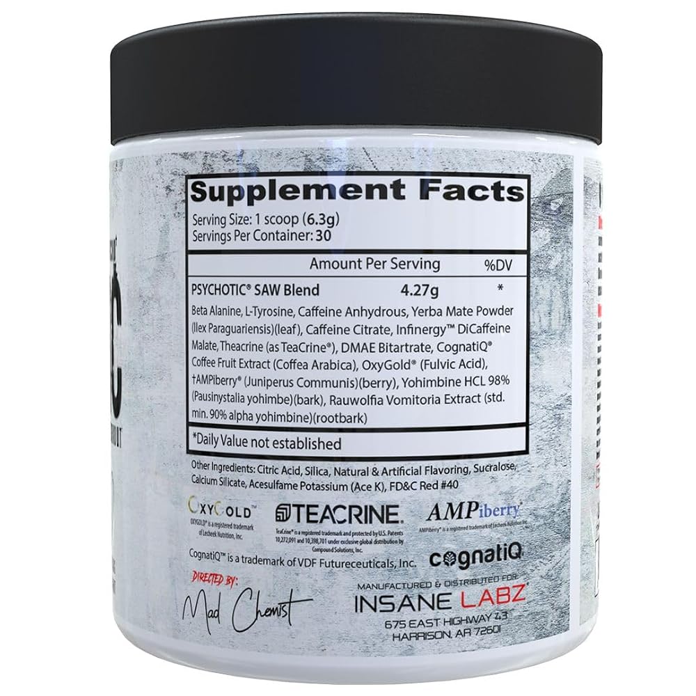 Insane Labz Psychotic Saw® and Bloodbath Pre Workout Nitric Oxide
