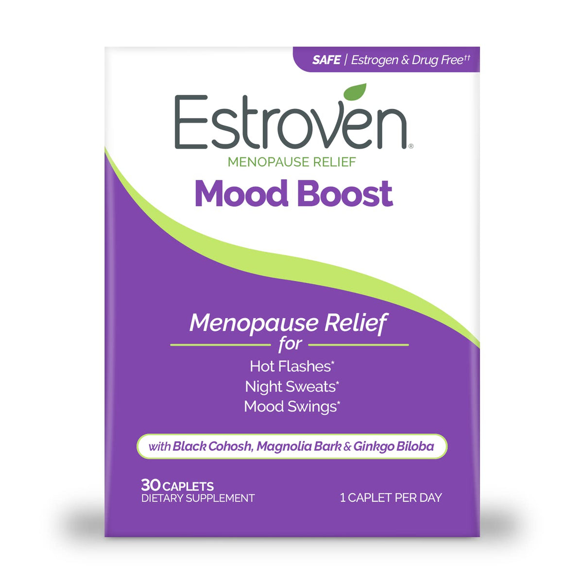 Estroven Mood Boost Menopause Relief Supplement - 30 Capsules