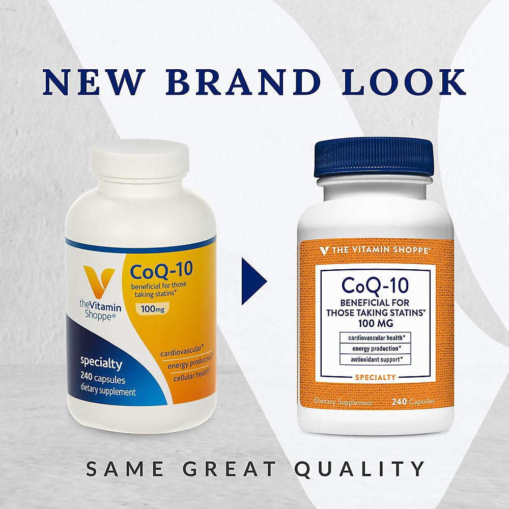 The Vitamin Shoppe CoQ-10 100mg Heart & Energy Support - 240 Capsules - image 2