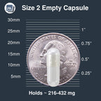 LFA Tablet Presses Empty Capsules Size 2 Clear Gelatin - 120 Count - image 3