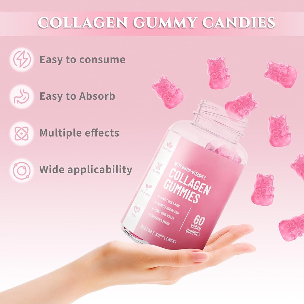 DOTSOG Collagen Gummies with Vitamin C & E - 60 Gummies - image 8