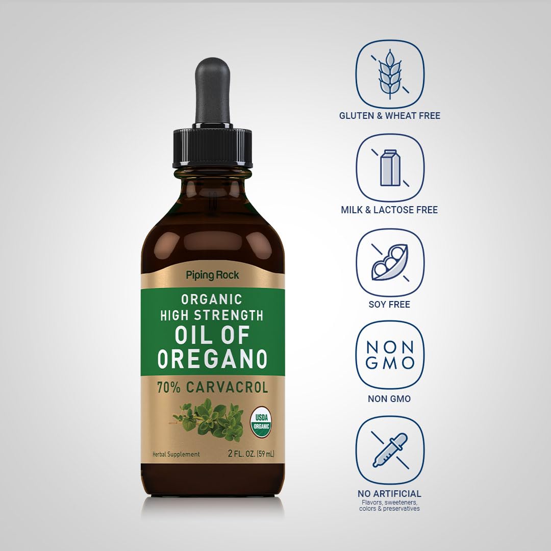 Piping Rock Organic Oil of Oregano Liquid Drops - 2 fl oz - image 3