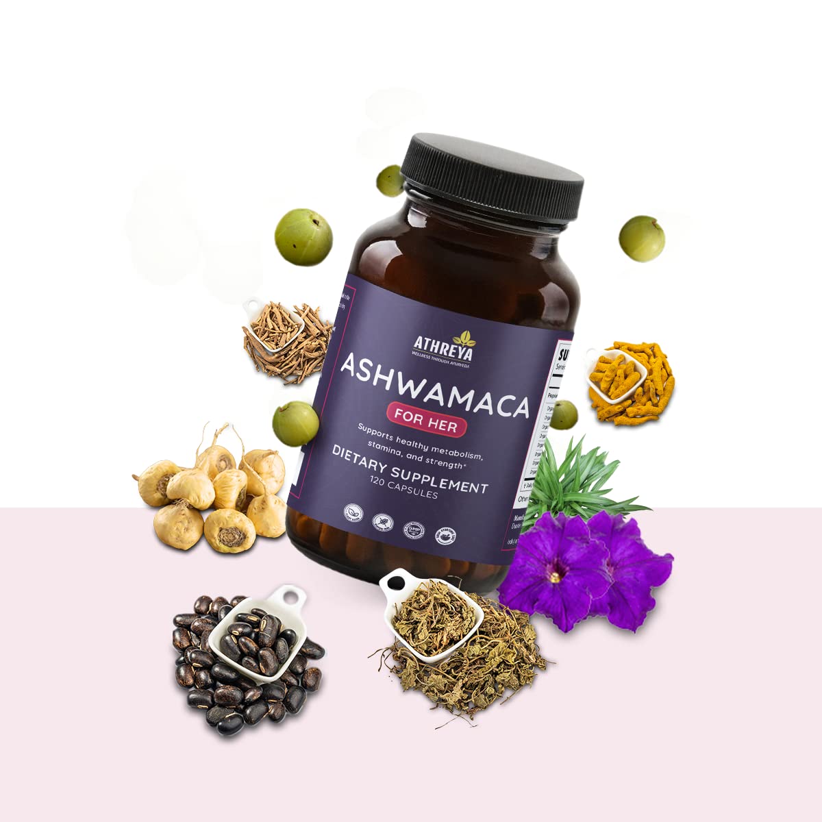 Athreya Herbs Ashwamaca for Her Capsules - 120 Capsules - image 3