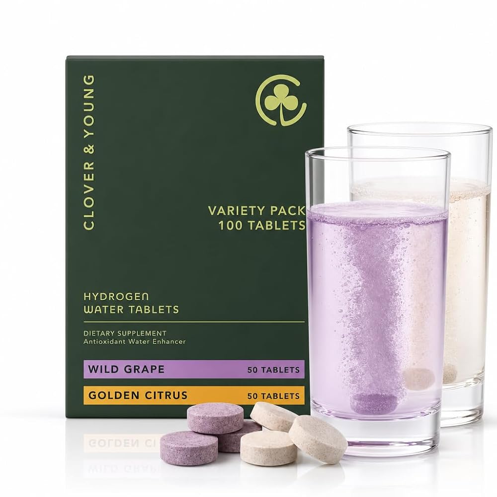 Clover & Young Hydrogen Water Tablets 12 PPM - 100 Count