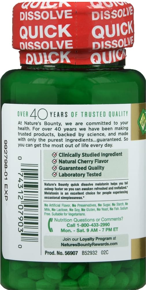 Nature's Bounty Melatonin 3 mg Tablets - 720 Count - image 2