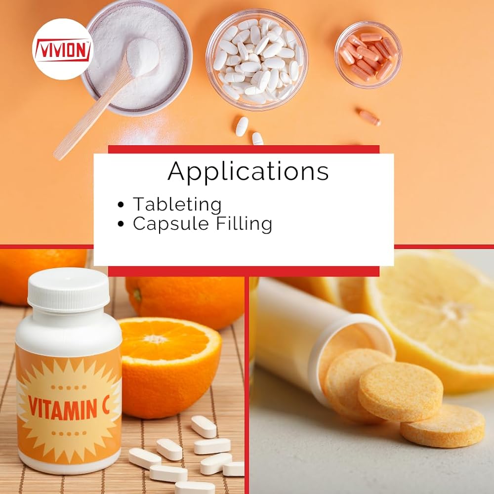 Vivion Vitamin C DC Powder - 5 kg Ascorbic Acid Tablet Binder - image 3