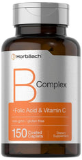 Horbäach B Complex Vitamins for Women and Men - 150 Caplets