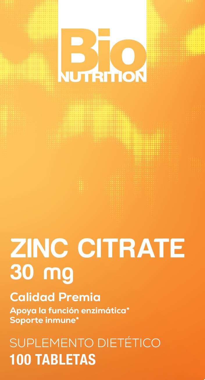 Bio Nutrition Zinc Citrate 30 mg - 100 Tablets - image 3