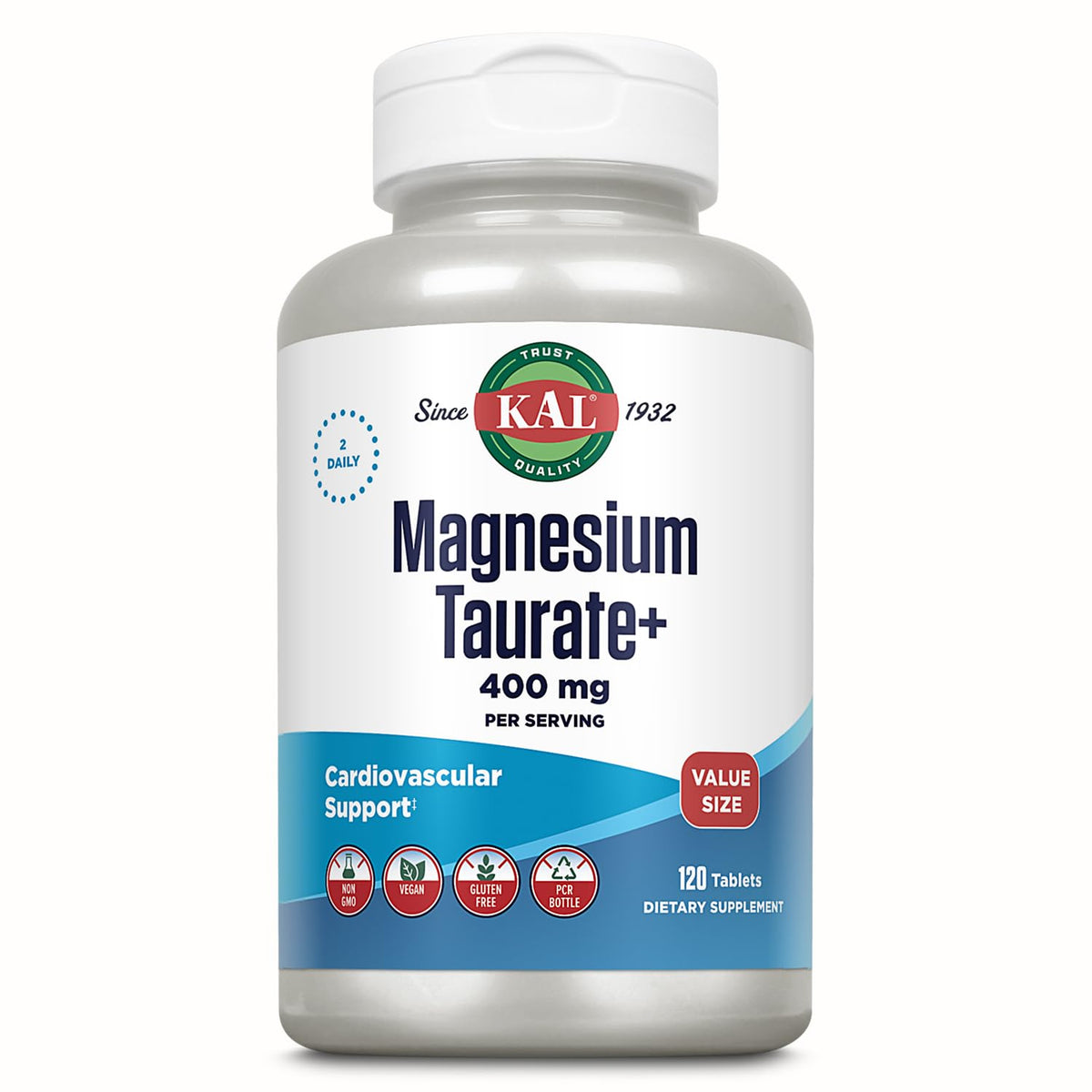 KAL Magnesium Taurate 400mg Plus Vitamin B6