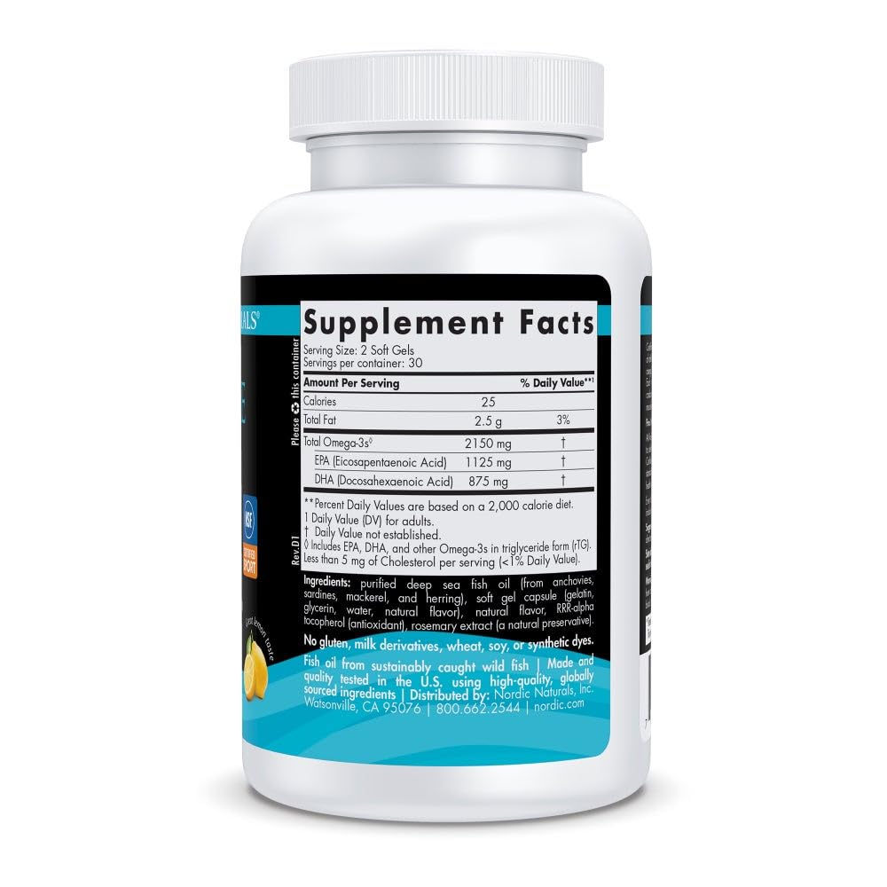 Nordic Naturals Ultimate Omega 2X Lemon - 60 Softgels - image 2