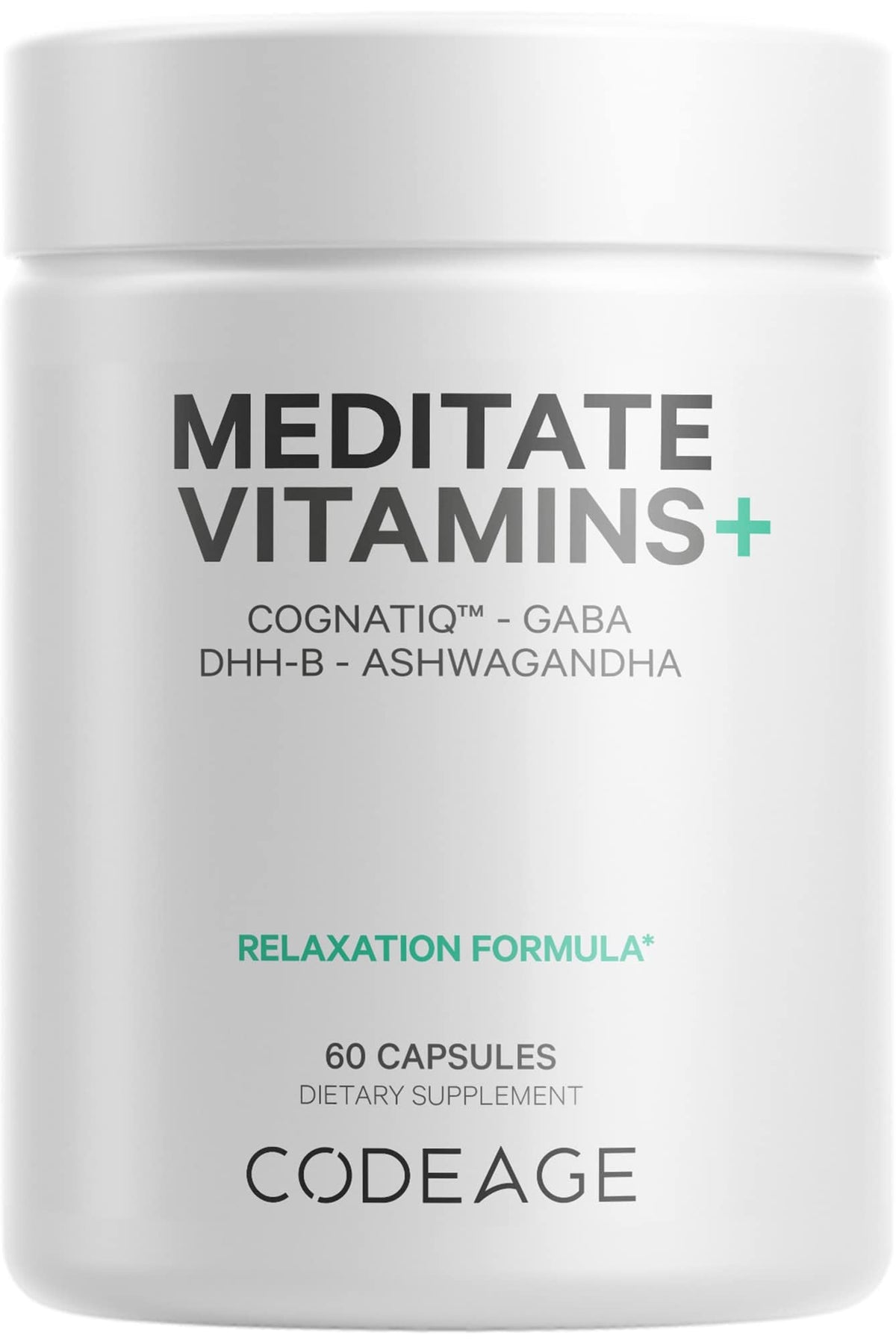 Codeage Meditate Vitamins+ with Ashwagandha & GABA - 60 Capsules
