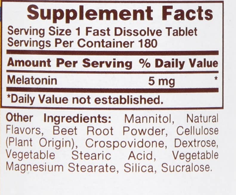 Sundance Ultra Melatonin 5 mg Fast Dissolve - 180 Tablets - image 4