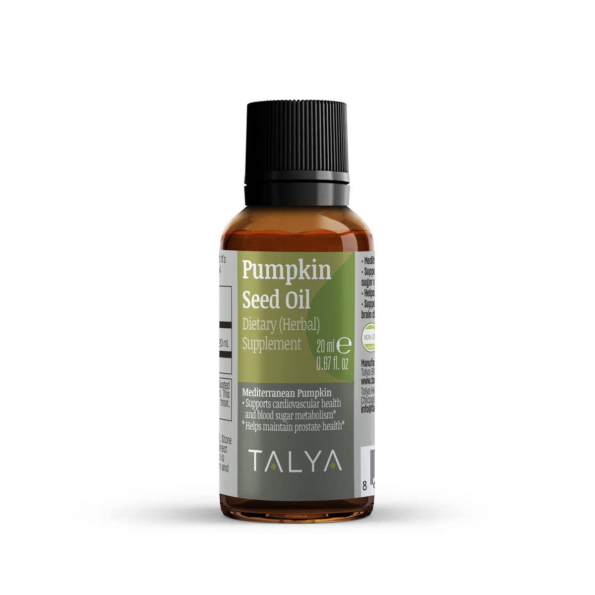 TALYA Pumpkin Seed Oil Liquid Drops for Prostate Health - 0.67 fl oz