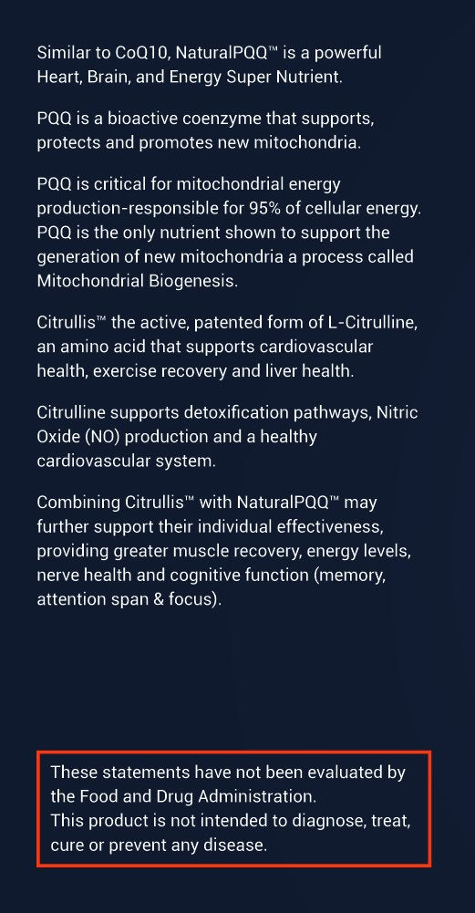 extreme V NaturalPQQ Mitochondrial Energy Booster 20mg - 60 Capsules - image 4