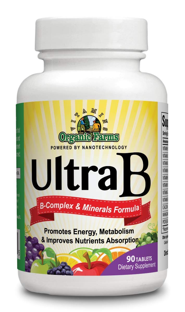 Organic Farms Vitamins B Complex & Minerals - 90 Tablets