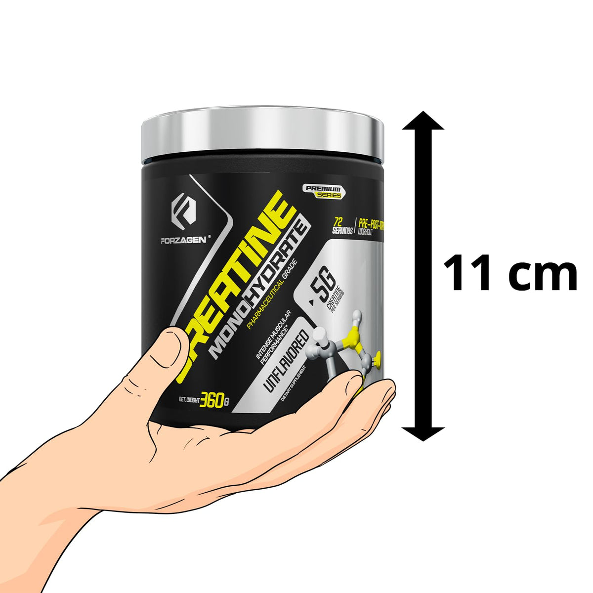 Forzagen Creatine Monohydrate Powder Unflavored - 72 Servings - image 9