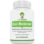 VitaMonk Magnesium Complex Glycinate Malate Taurate Orotate - 60 Capsules
