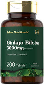 Carlyle Ginkgo Biloba Extra Strength - 200 Vegetarian Tablets