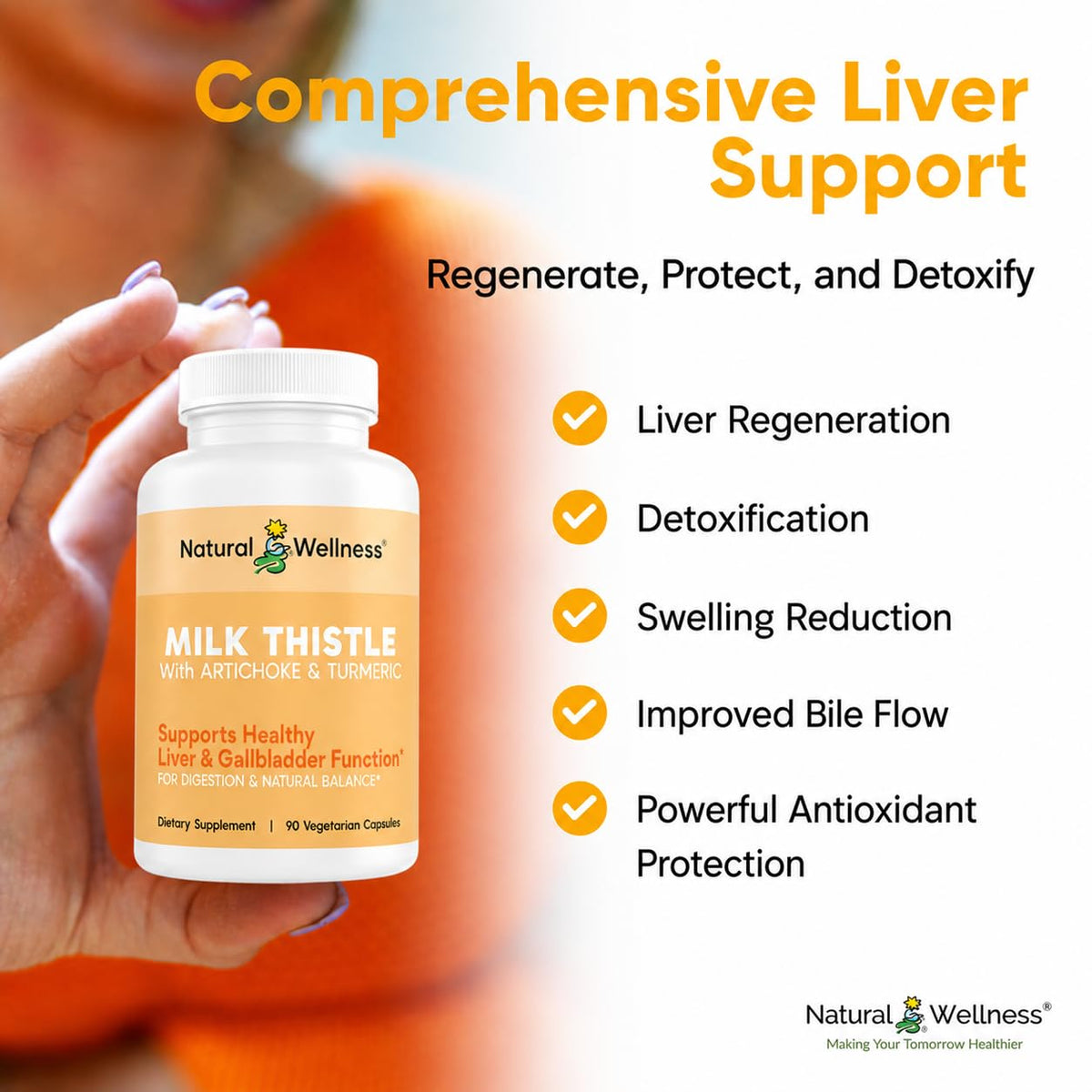 Natural Wellness Milk Thistle with Artichoke & Turmeric Liver Support - image 3