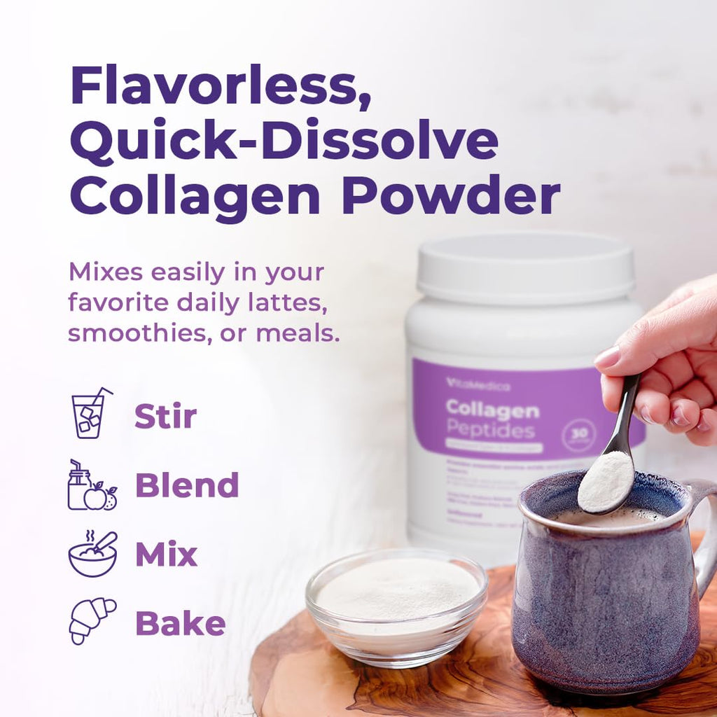 VitaMedica Collagen Peptides Powder Types I & III - 30 Servings - image 6