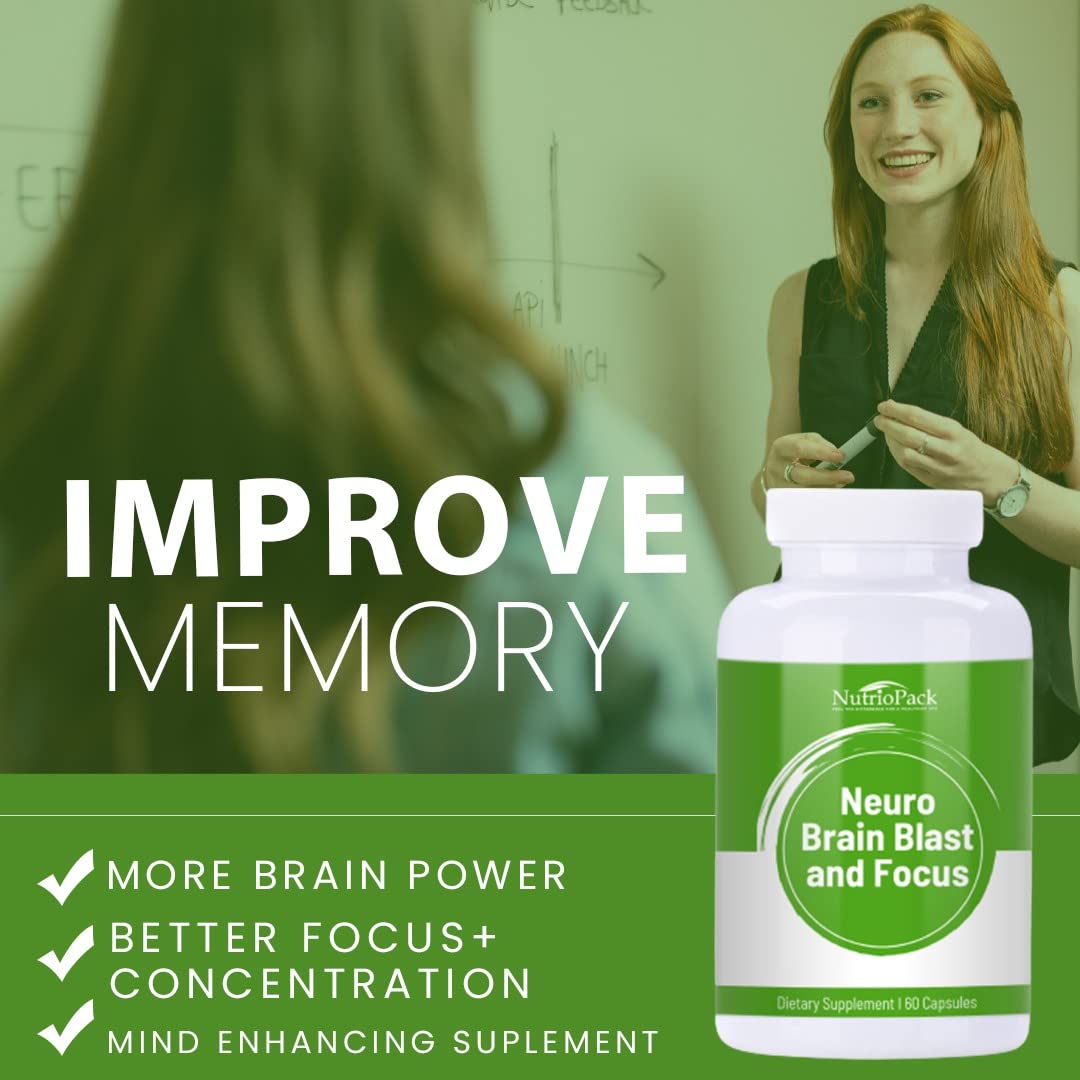 NutrioPack Neuro Plus Brain Supplement for Memory & Focus - 120 Capsules - image 2