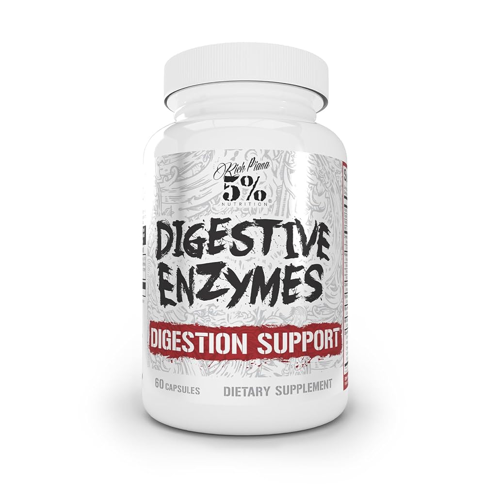 5% Nutrition Digestive Enzymes with Vitamin B Energy Complex - 60 Capsules