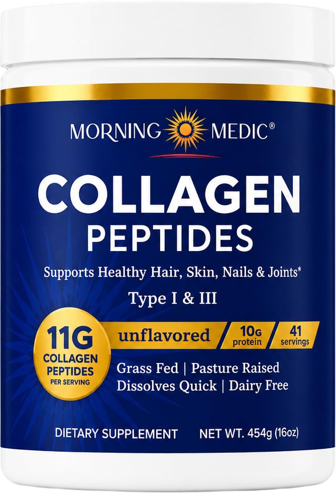 Morning Medic Collagen Peptides Powder Type I & III - 41 Servings