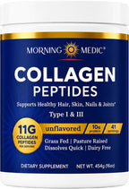 Morning Medic Collagen Peptides Powder Type I & III - 41 Servings