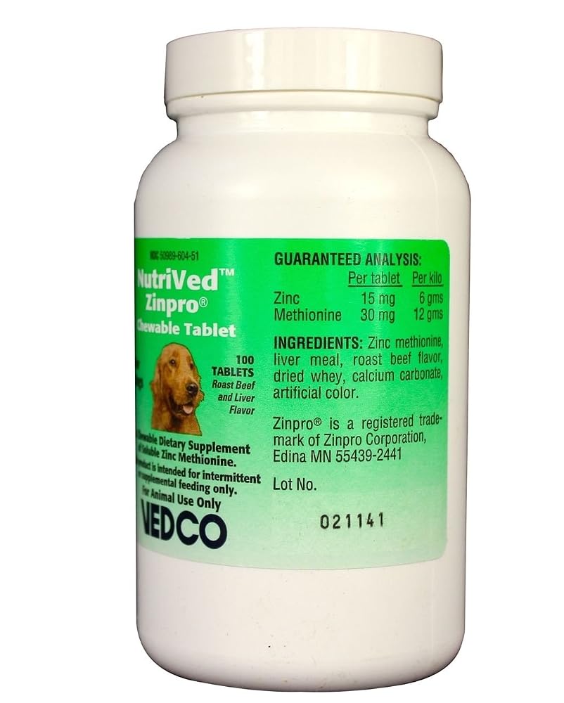Dog for Dog NutriVed ZinPro Chewable Tablets for Dogs - 100 Count - image 2