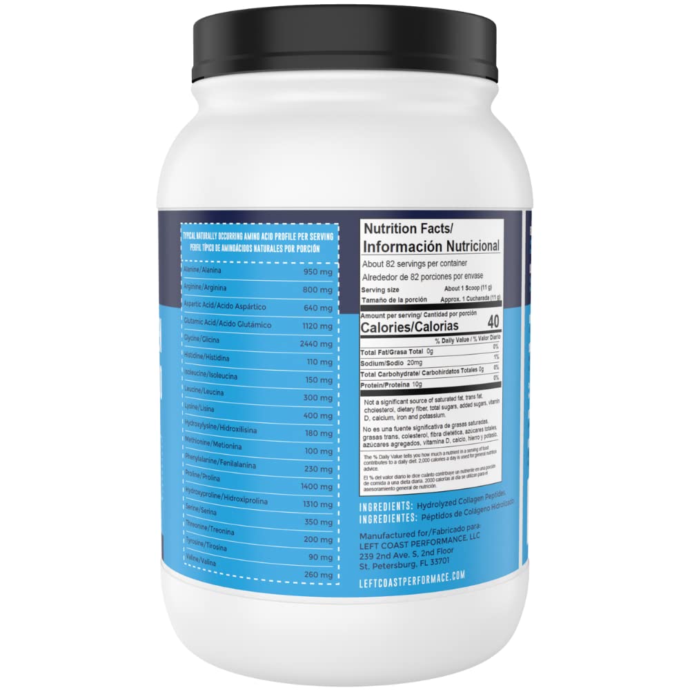 Left Coast Performance Collagen Hydrolyzed Powder - 32 oz - image 9