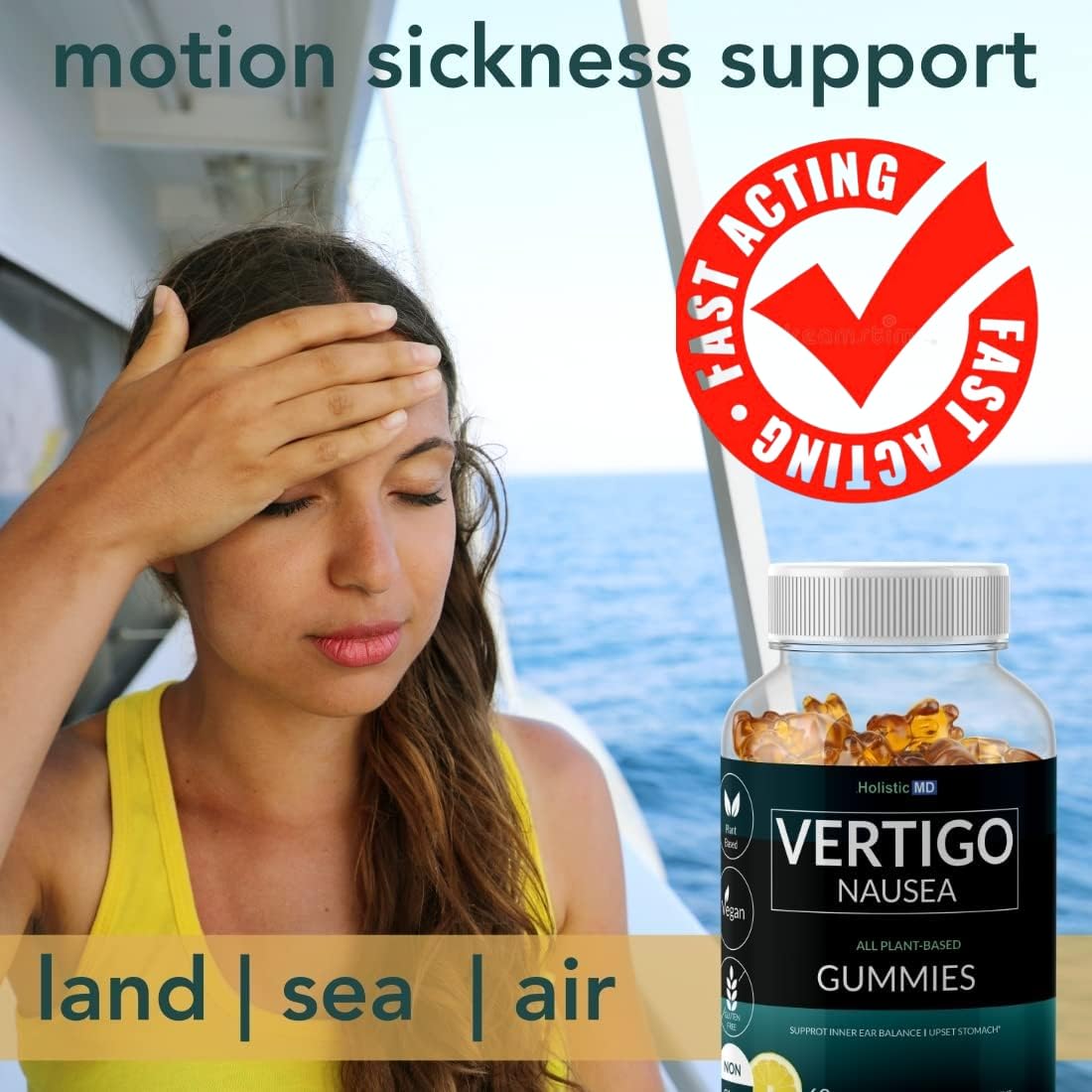 Holistic MD Vertigo Relief Gummies with Kudzu & Ginkgo - 60 Gummies - image 3
