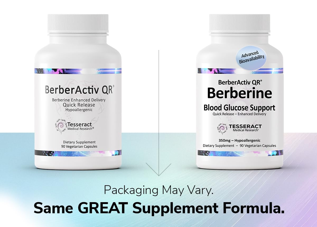 Tesseract BerberActiv-QR Berberine 350mg - 90 Capsules - image 2
