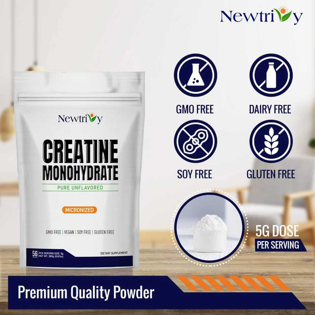 Newtrivy Creatine Monohydrate Micronized Powder - 280g - image 6