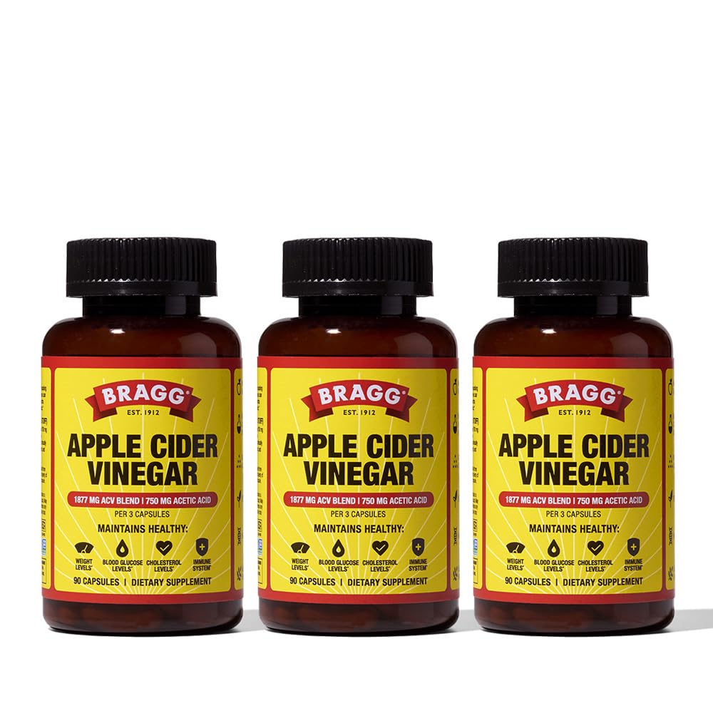 Bragg Organic Apple Cider Vinegar Capsules with Vitamin D and Zinc