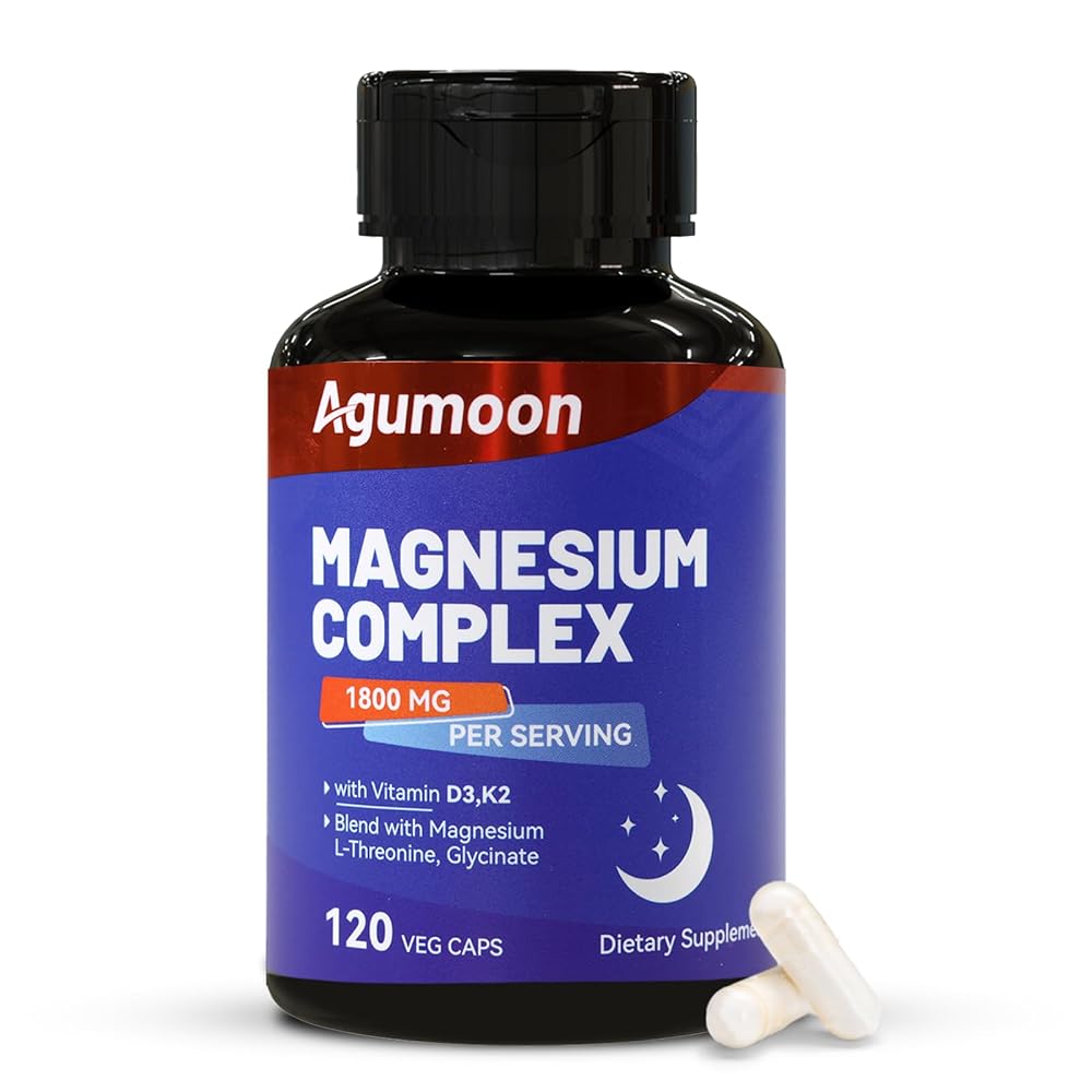 Agumoon Magnesium Supplement with Vitamin D3 K2