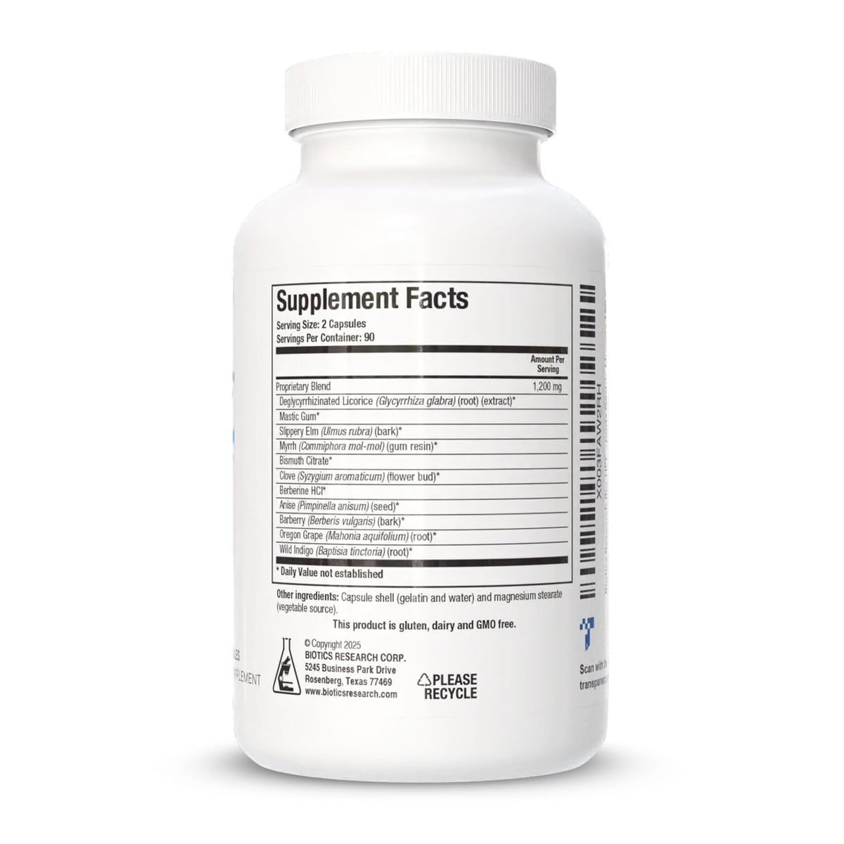 BIOTICS RESEARCH Bio-HPF Gastric Support - 180 Capsules - image 3