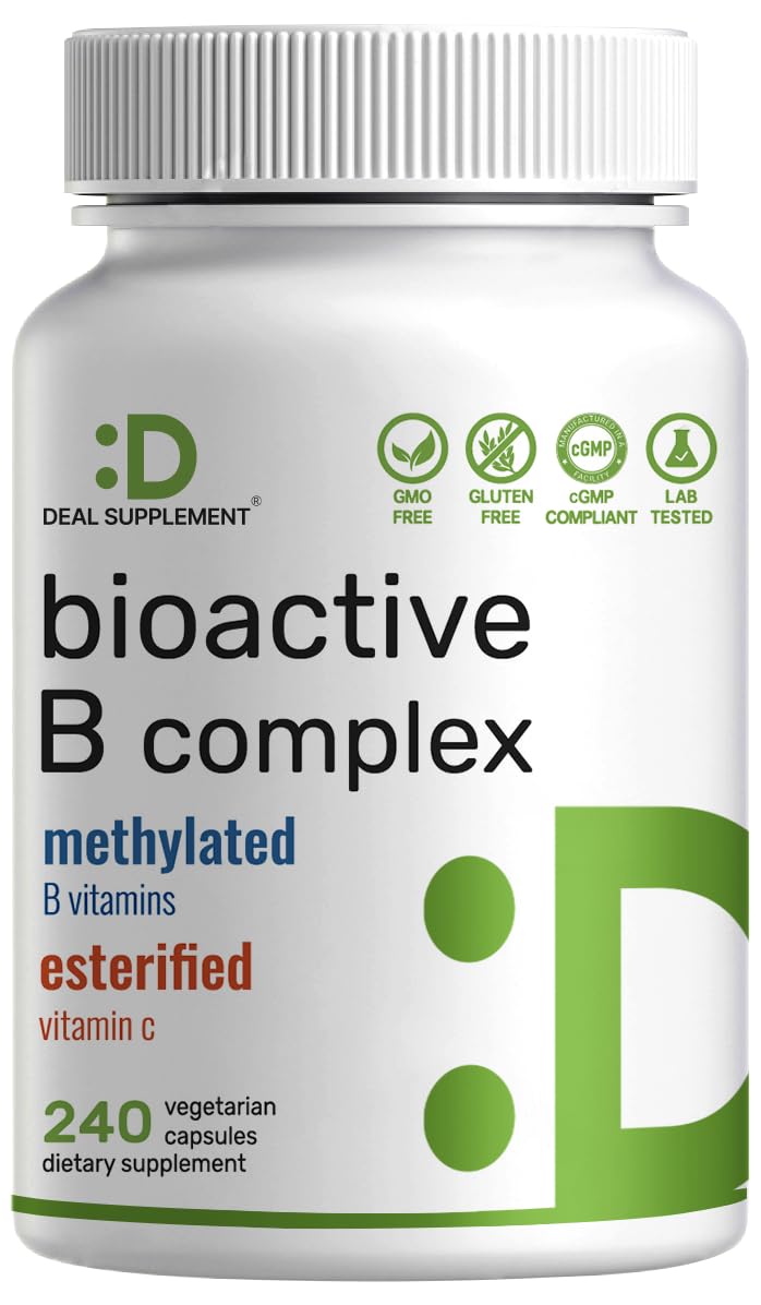 DEAL SUPPLEMENT Bioactive Vitamin B Complex - 240 Vegetarian Capsules