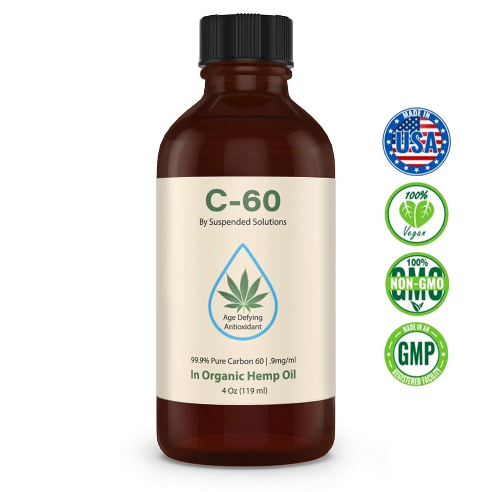Suspended Solutions Carbon 60 C60 in Hemp Oil - 4 oz - image 2