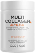 Codeage Multi Collagen Gut Blend with Probiotics - 90 Capsules
