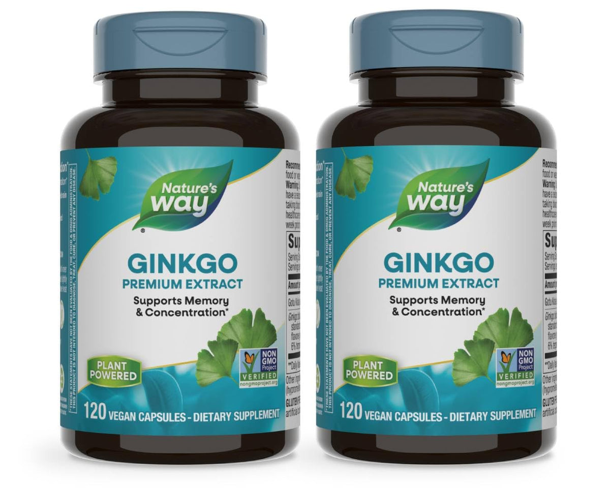 Nature's Way Ginkgo Biloba Extract Memory and Concentration - 120 Capsules